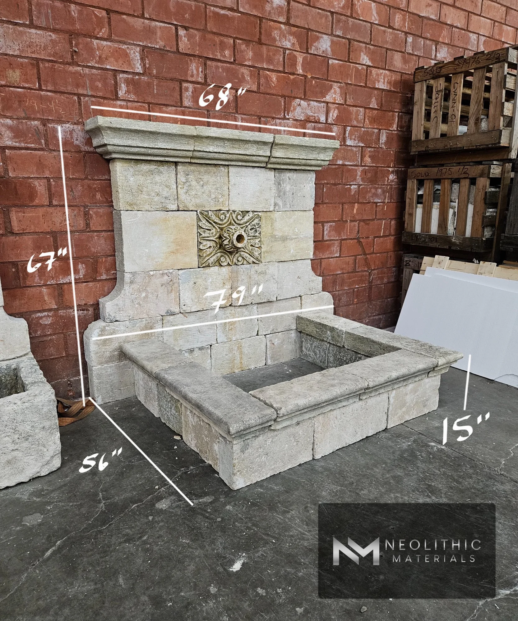 Reclaimed Limestone Fountain - Image 6